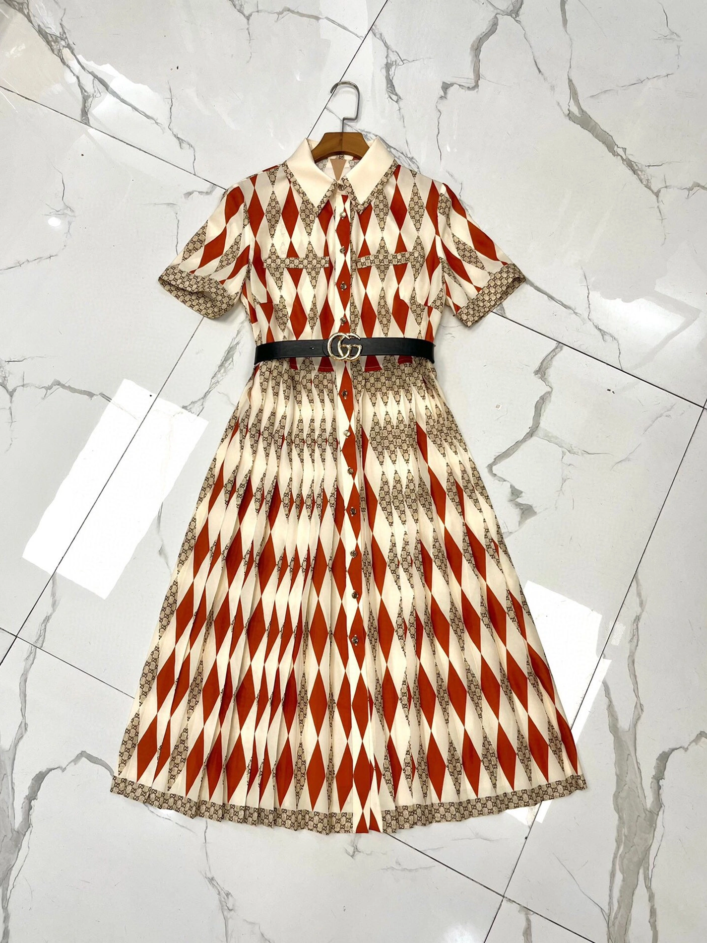 Cozy 6925 Gucci Dresses Short Sleeved For Women
