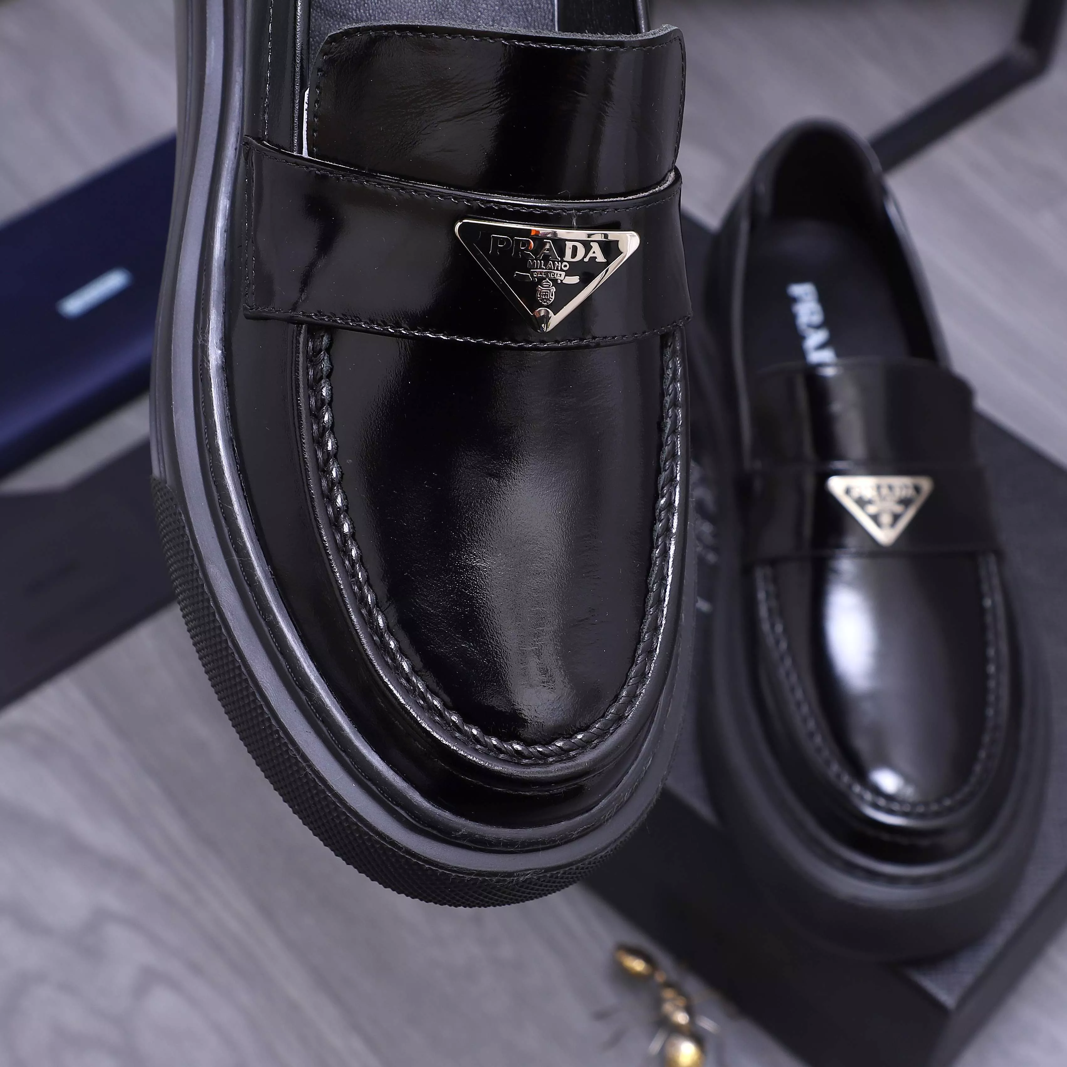 Cozy 7516 Prada Leather Shoes For Men