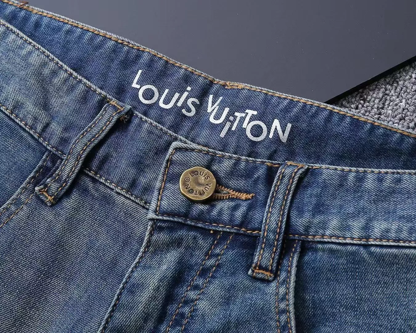 Cozy 7891 Louis Vuitton LV Jeans For Men