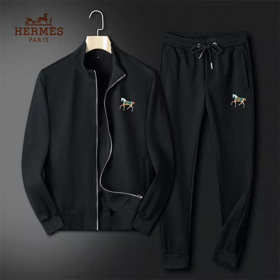Cozy 8609 Hermes Tracksuits Long Sleeved For Men