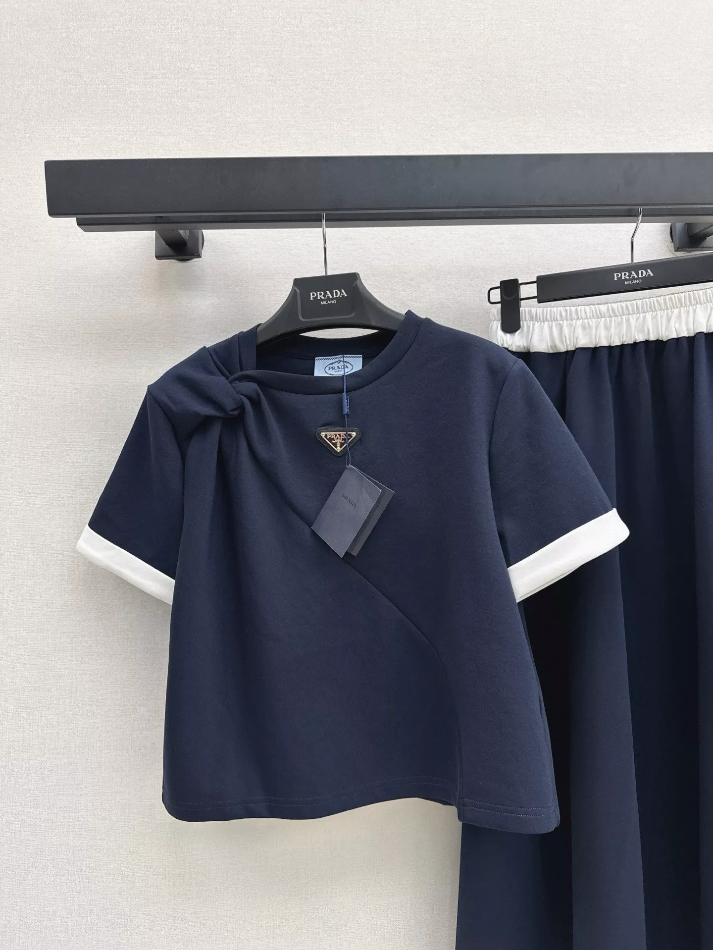 Cozy 9482 Prada Tracksuits Short Sleeved For Women