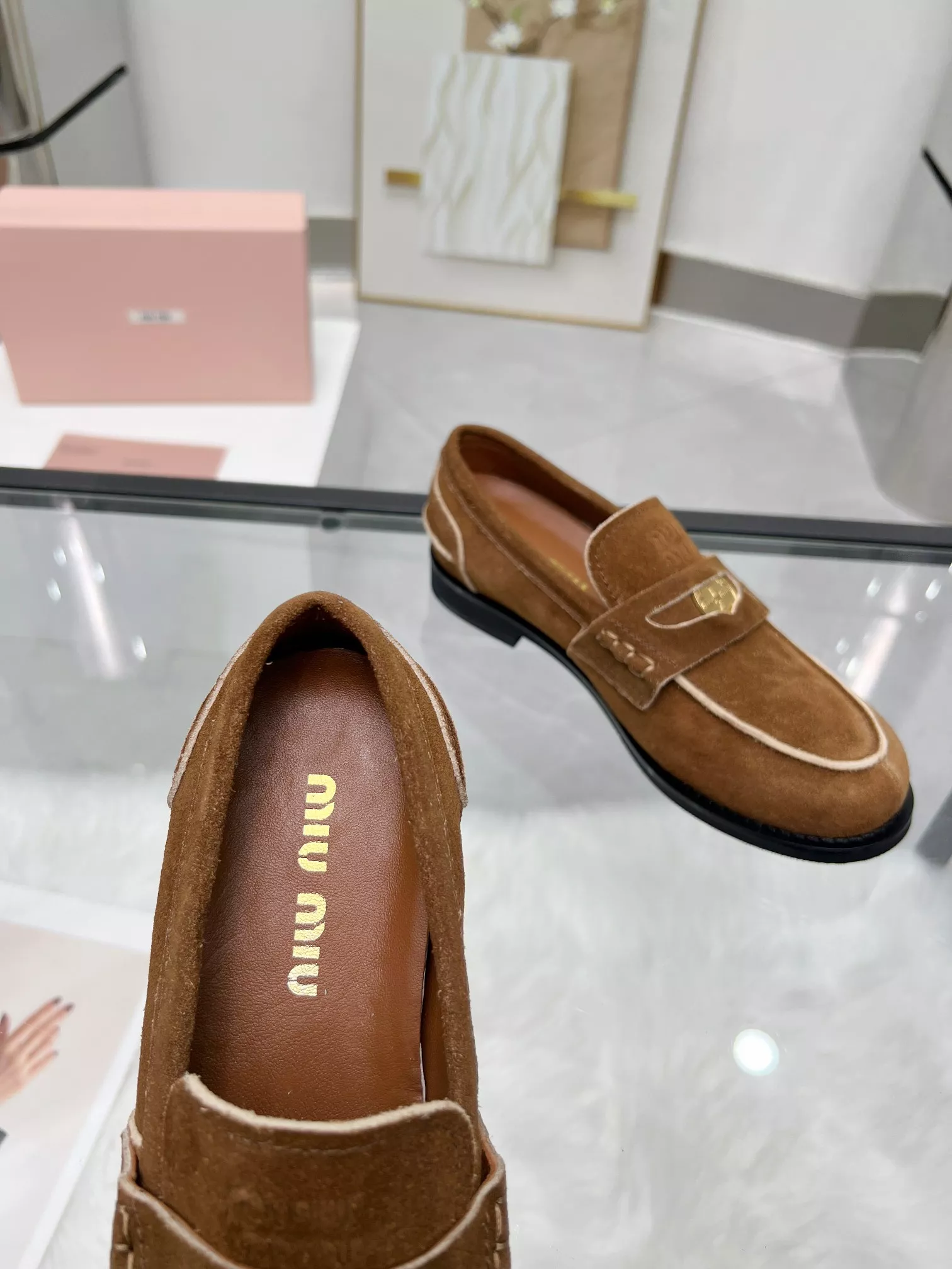 Cozy 9926 MIU MIU Leather Shoes For Women