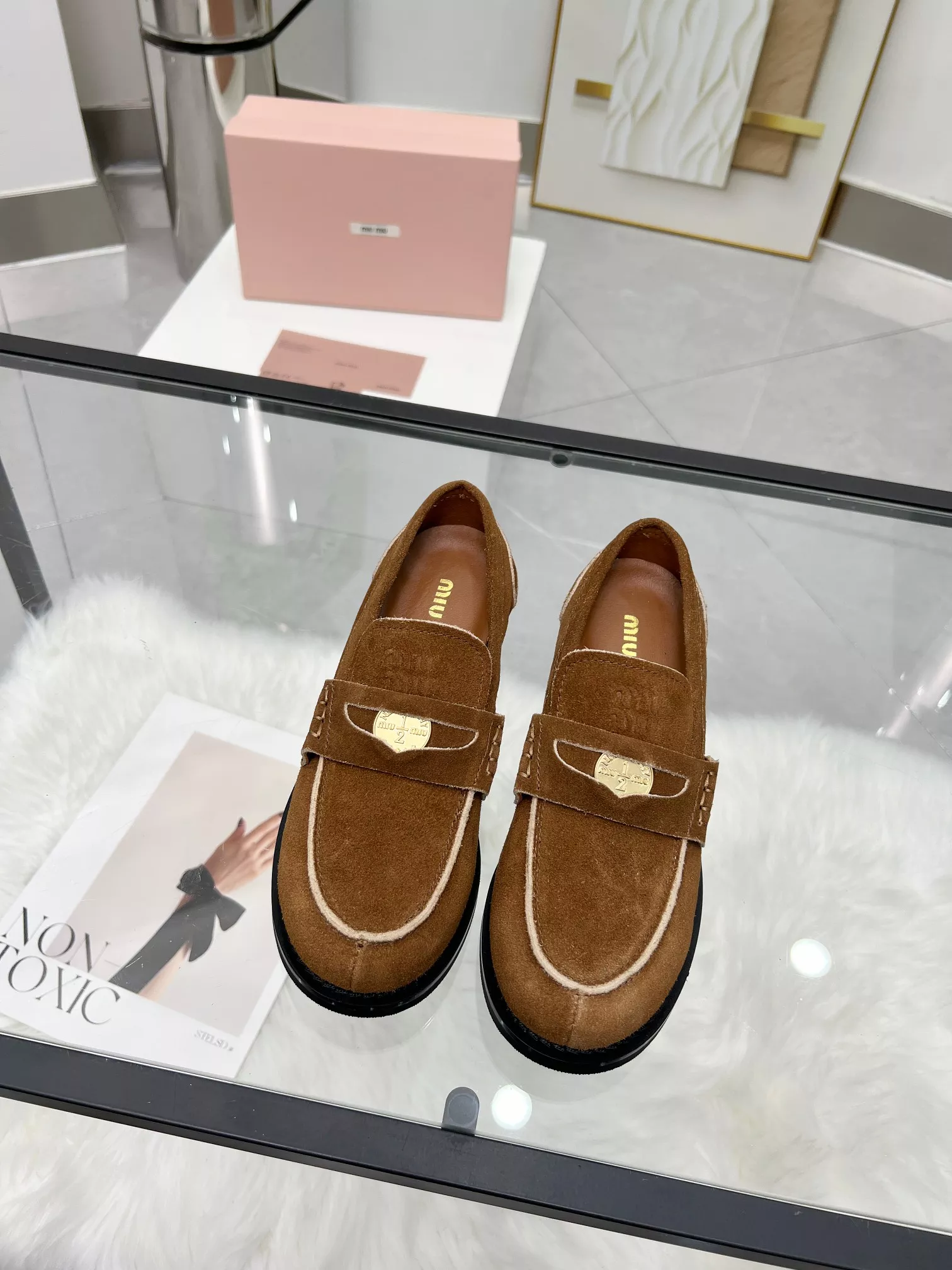 Cozy 9926 MIU MIU Leather Shoes For Women
