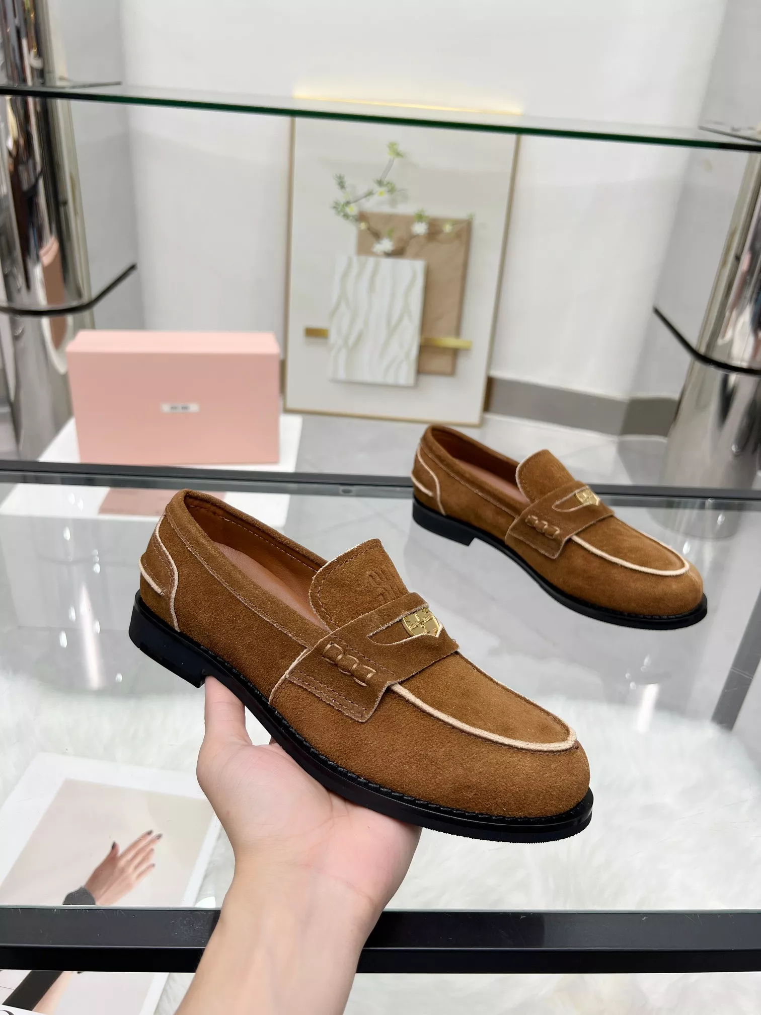 Cozy 9926 MIU MIU Leather Shoes For Women
