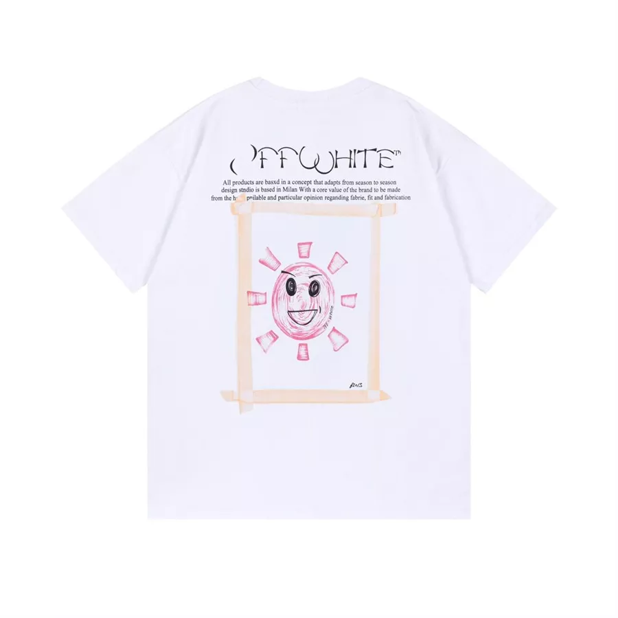 DailyWear 2074 Off-White T-Shirts Short Sleeved For Unisex