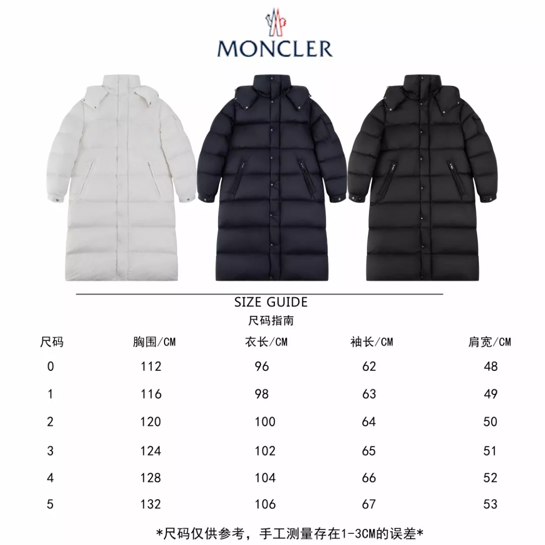 DailyWear 4437 Moncler Down Feather Coat Long Sleeved For Unisex