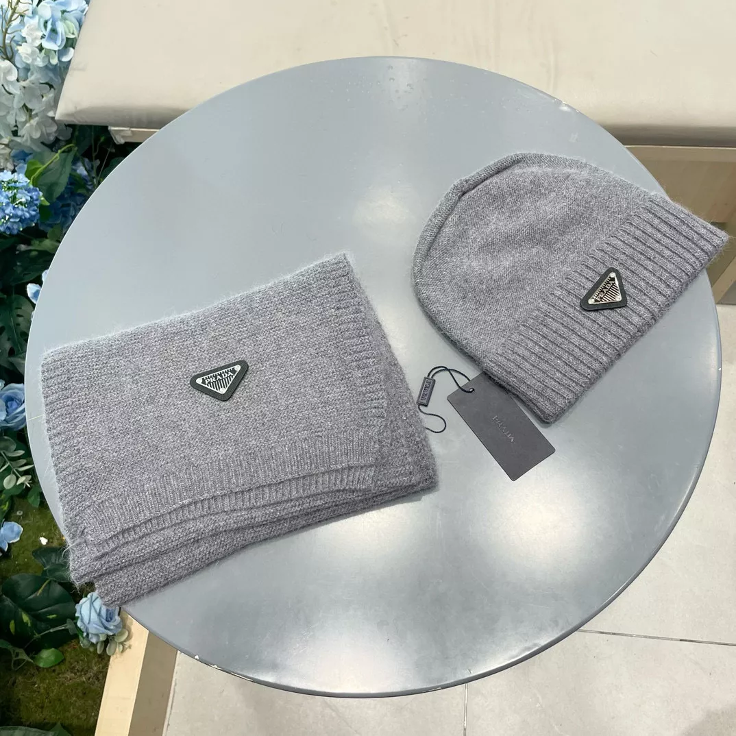 DailyWear 9992 Prada Hat and Scarf Set