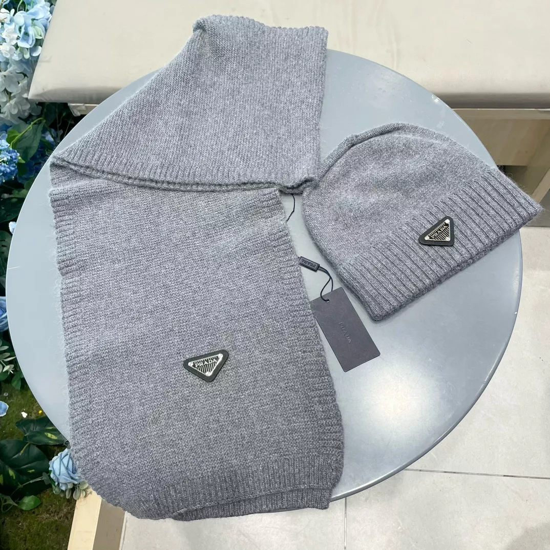 DailyWear 9992 Prada Hat and Scarf Set