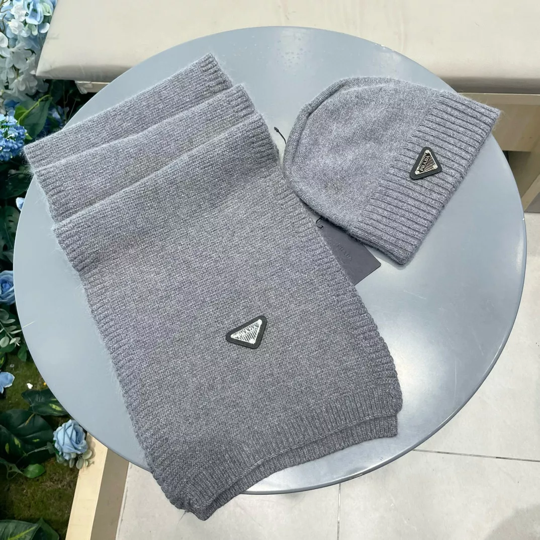 DailyWear 9992 Prada Hat and Scarf Set