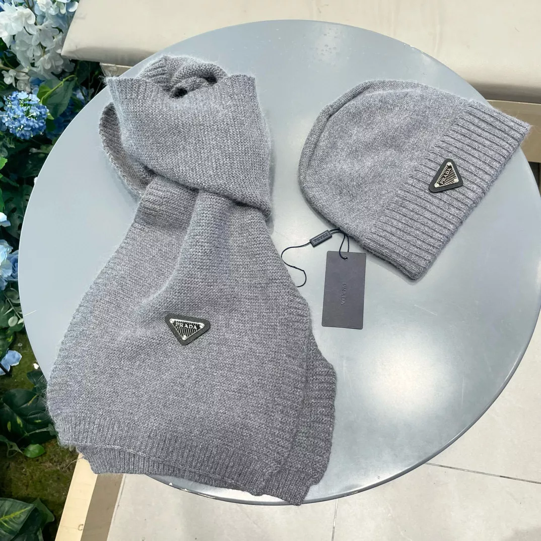 DailyWear 9992 Prada Hat and Scarf Set