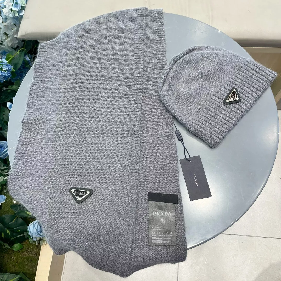DailyWear 9992 Prada Hat and Scarf Set