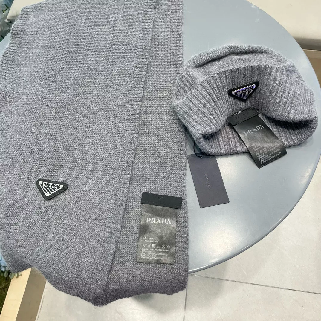 DailyWear 9992 Prada Hat and Scarf Set