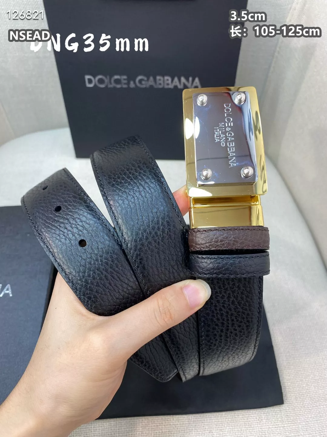 Dolce & Gabbana D&G AAA Quality Belts For Men Versatile 4401