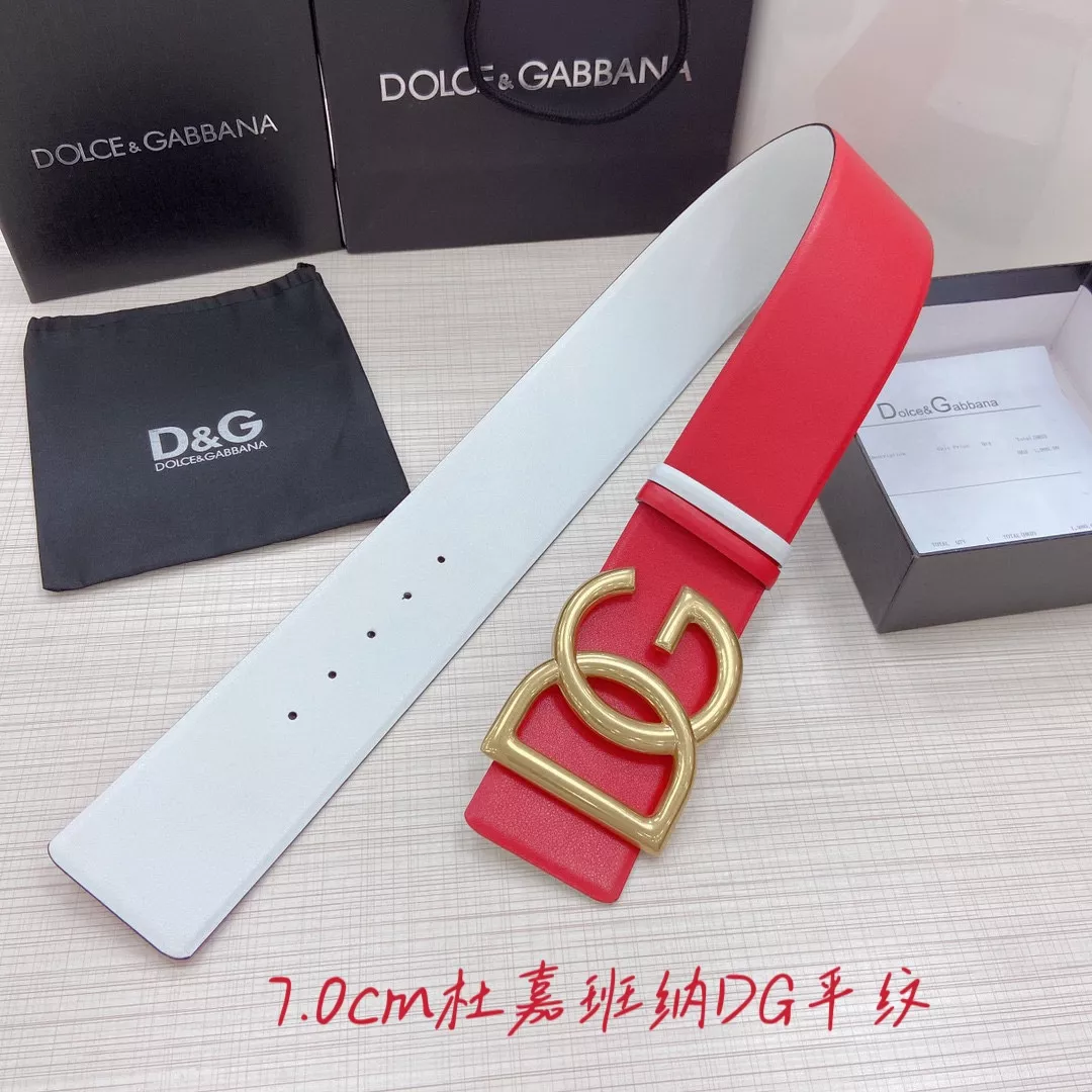 Dolce & Gabbana D&G AAA Quality Belts In 7.0cm For Unisex Vibrant 8884