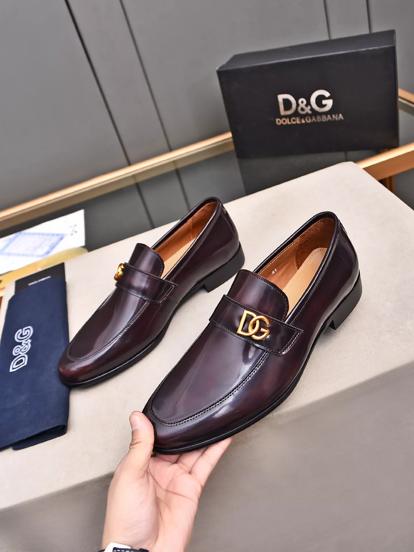 Dolce & Gabbana D&G Leather Shoes For Men Elegant 4103