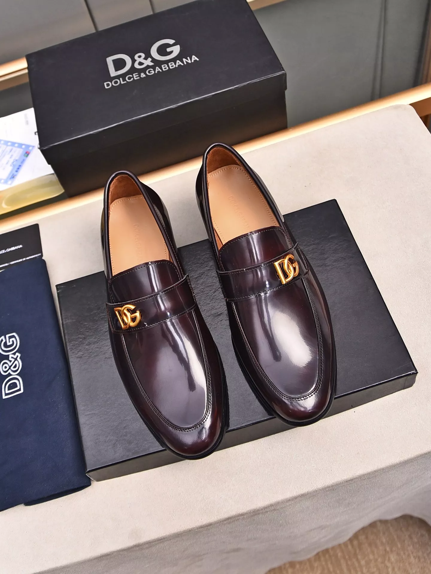 Dolce & Gabbana D&G Leather Shoes For Men Elegant 4103