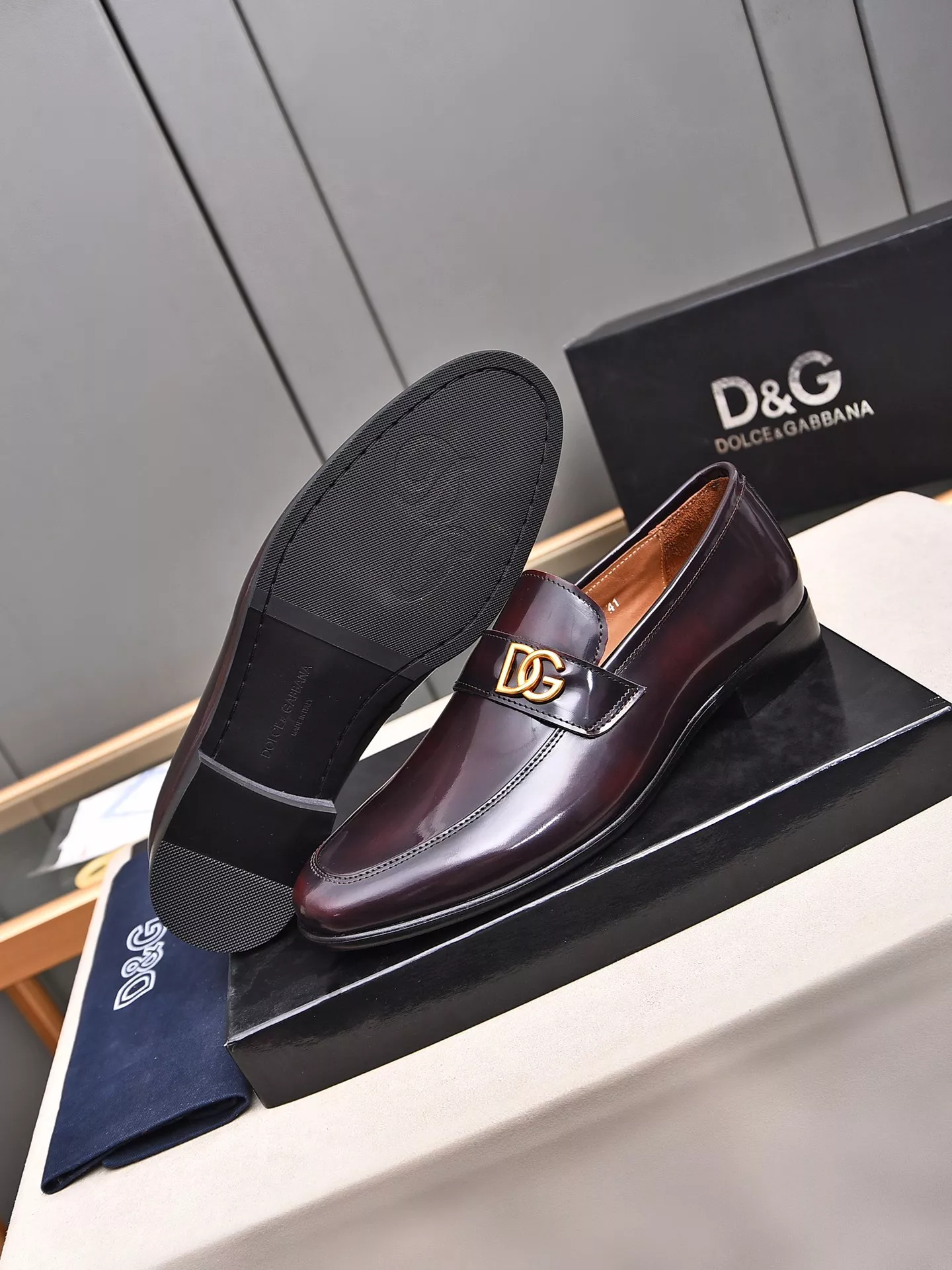 Dolce & Gabbana D&G Leather Shoes For Men Elegant 4103