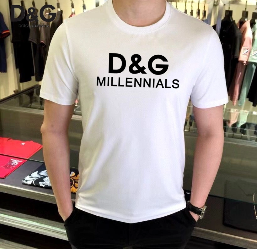 Dolce & Gabbana D&G T-Shirts Short Sleeved For Unisex Trendy 9898