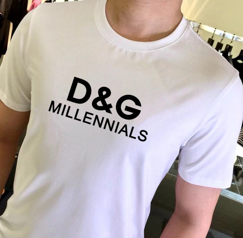 Dolce & Gabbana D&G T-Shirts Short Sleeved For Unisex Trendy 9898