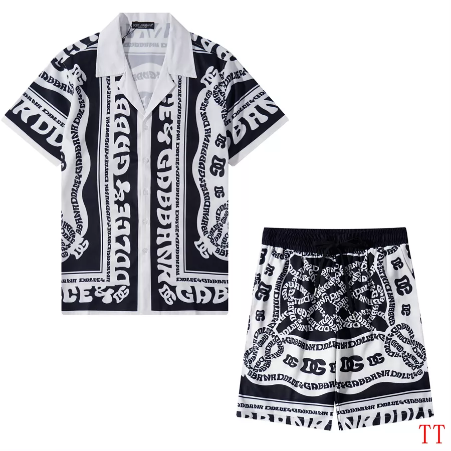 Dolce & Gabbana D&G Tracksuits Short Sleeved For Men Trendsetting 604