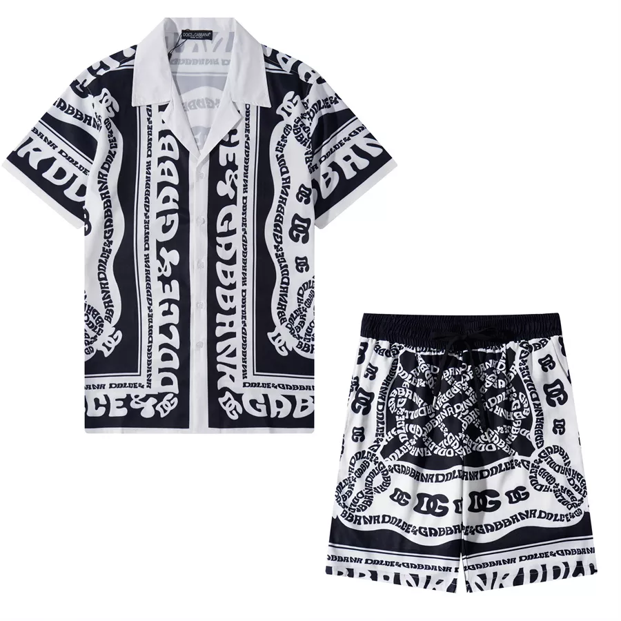 Dolce & Gabbana D&G Tracksuits Short Sleeved For Men Versatile 3381