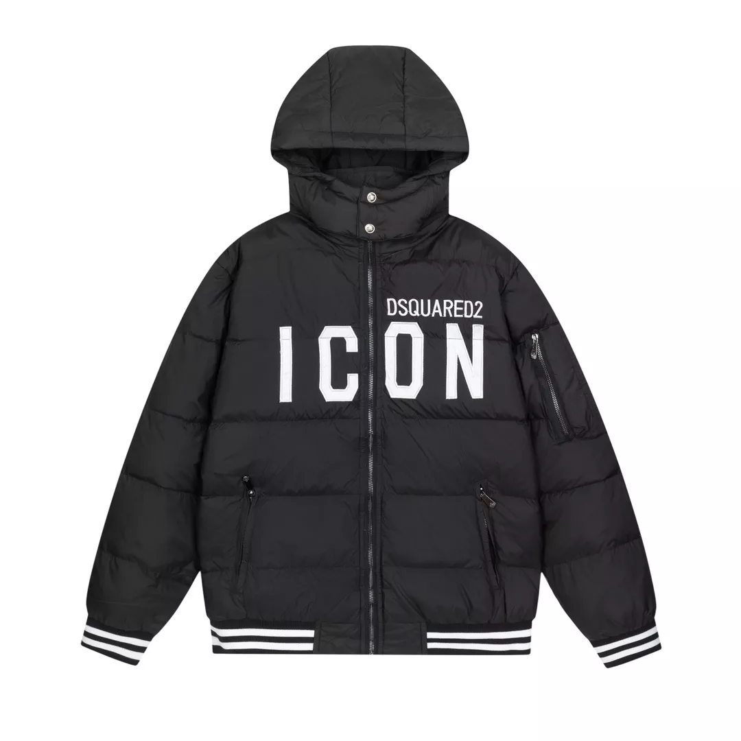 Dsquared Down Feather Coat Long Sleeved For Men Timeless 6628