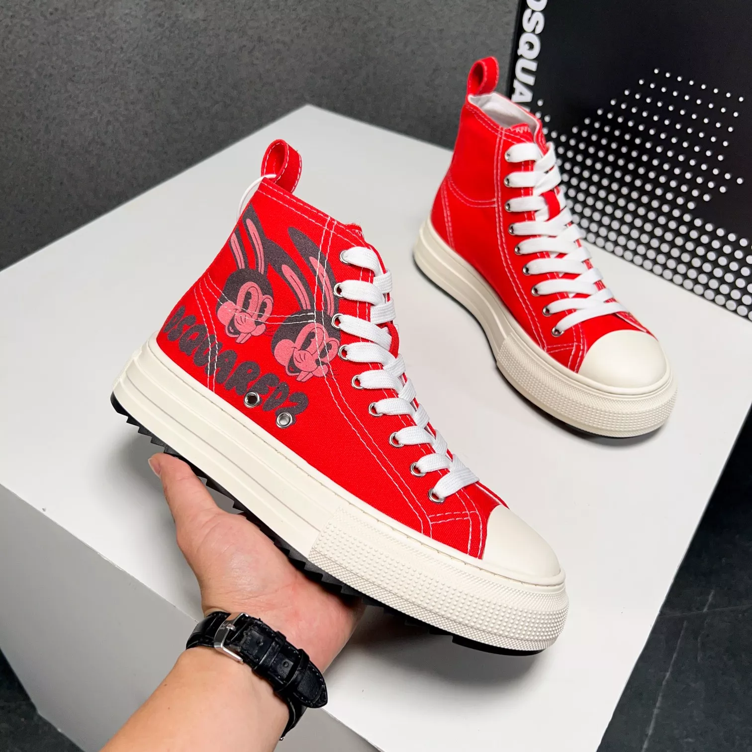 Dsquared High Tops Shoes For Men Lightweight 1554