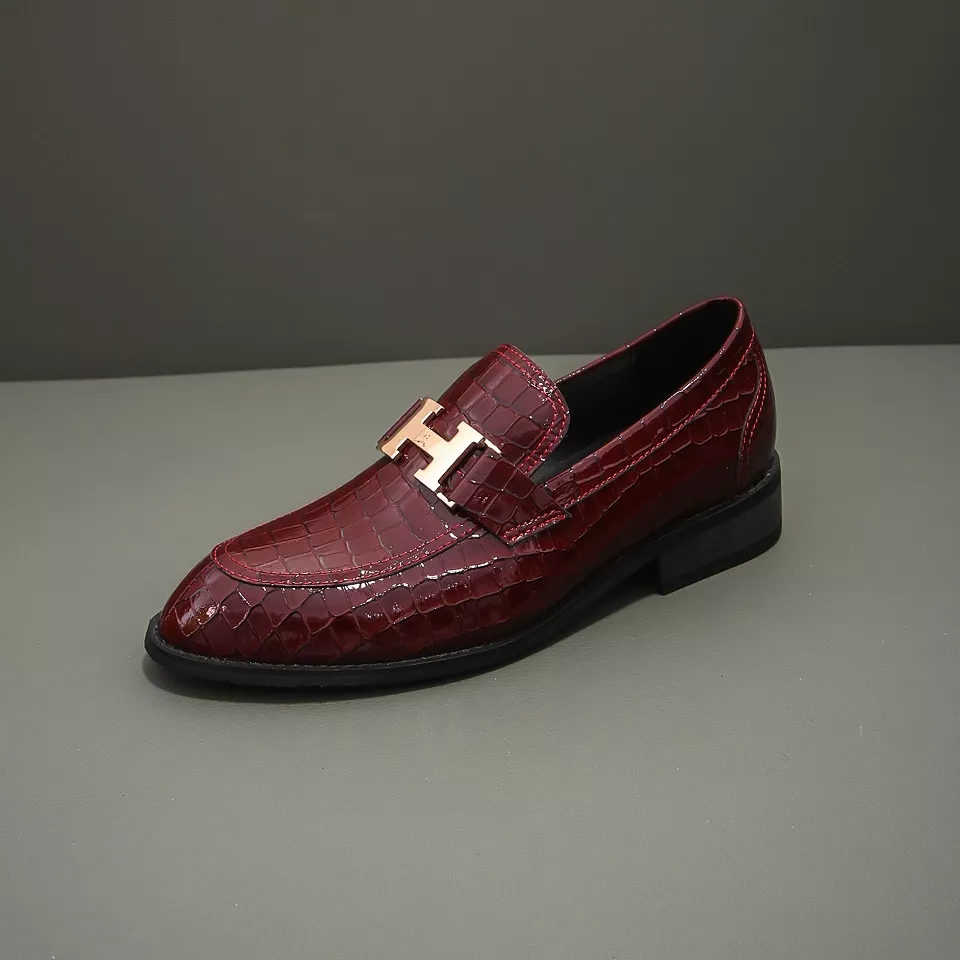 Durable 1248 Hermes Leather Shoes For Men