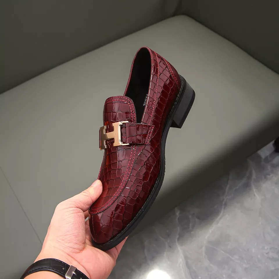 Durable 1248 Hermes Leather Shoes For Men