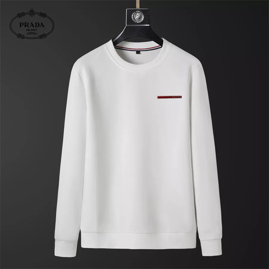 Durable 1558 Prada Hoodies Long Sleeved For Men
