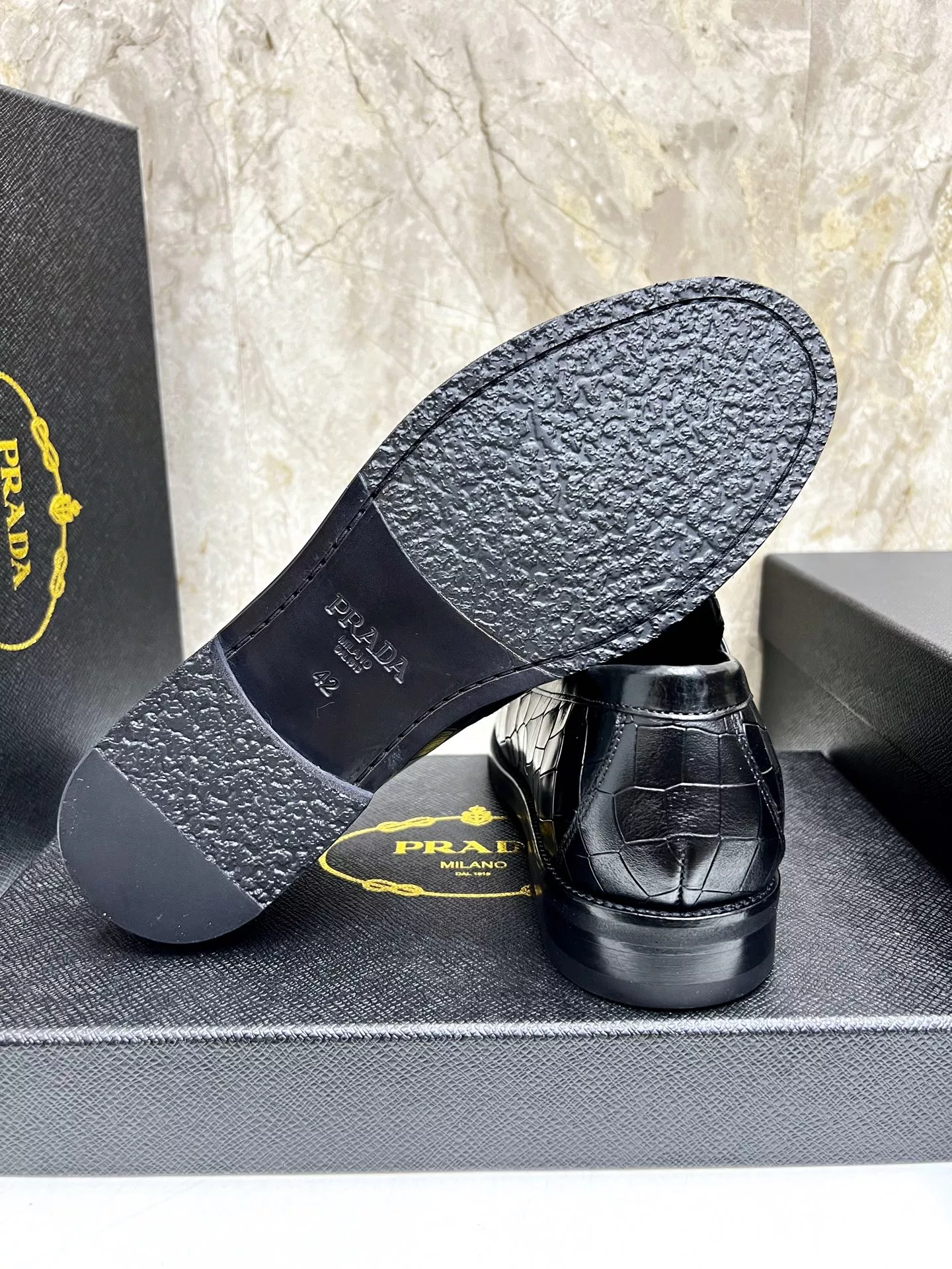 Durable 1750 Prada Leather Shoes For Men