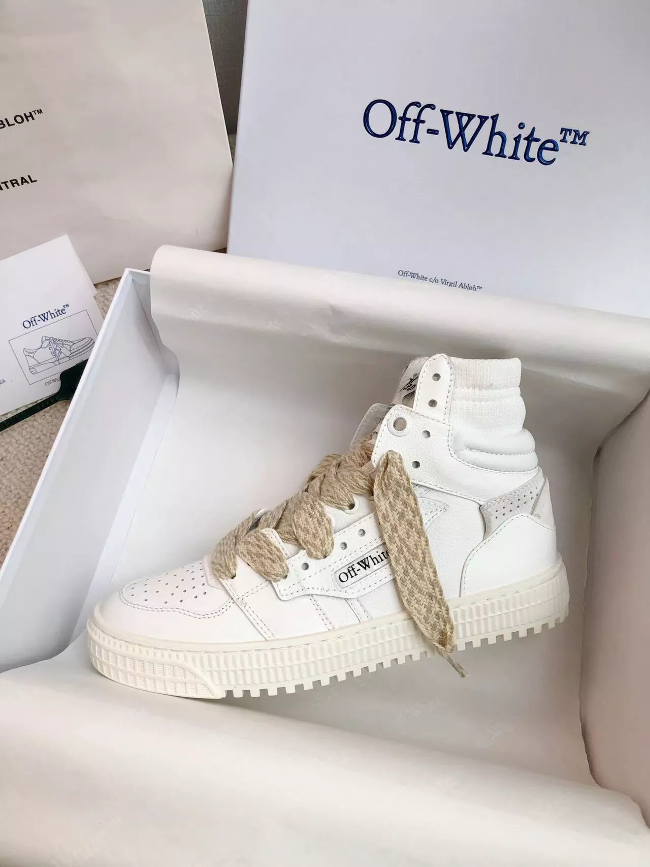 Durable 1806 Off-White High Tops Shoes For Women