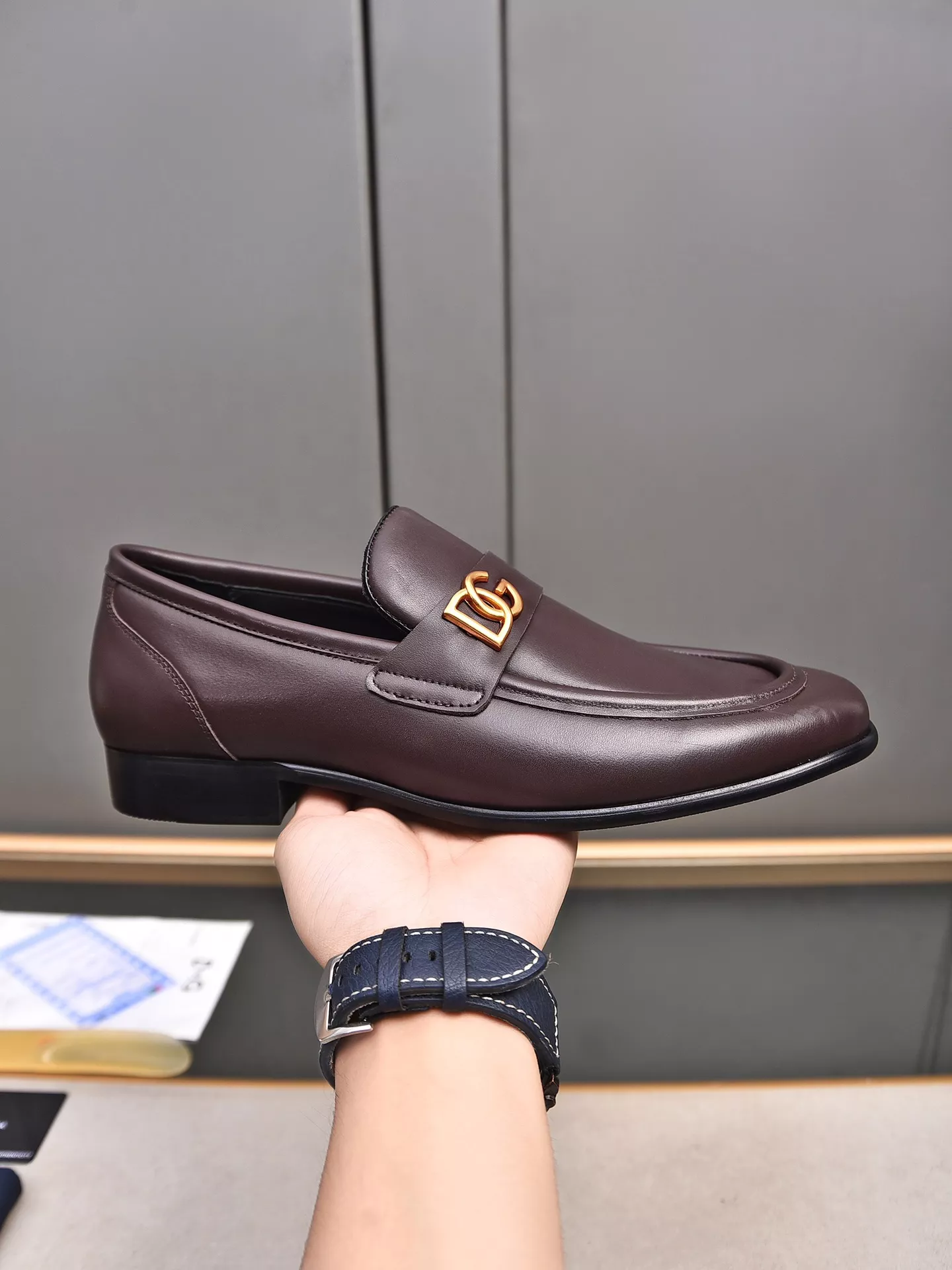 Durable 2411 Dolce & Gabbana D&G Leather Shoes For Men