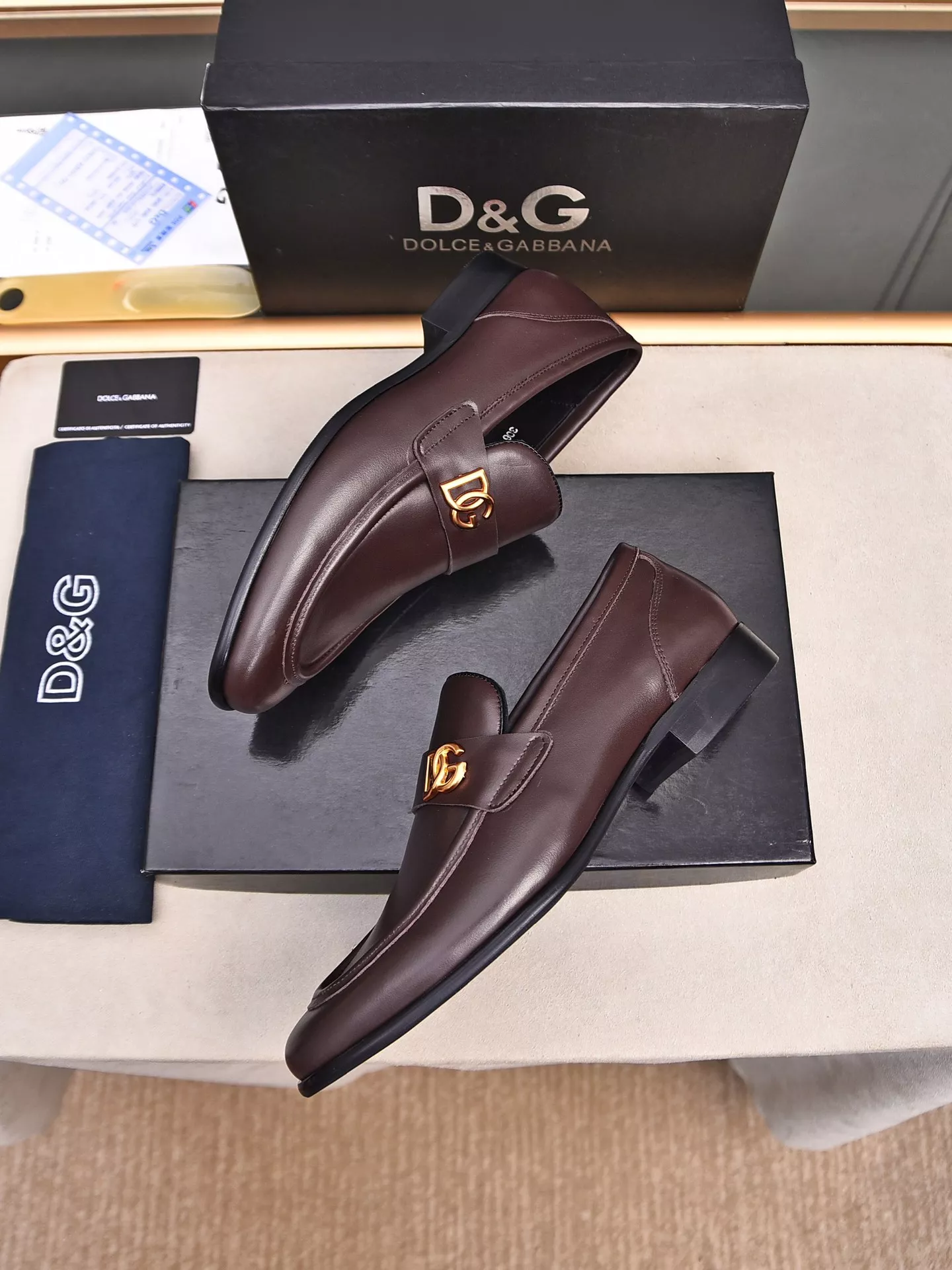 Durable 2411 Dolce & Gabbana D&G Leather Shoes For Men