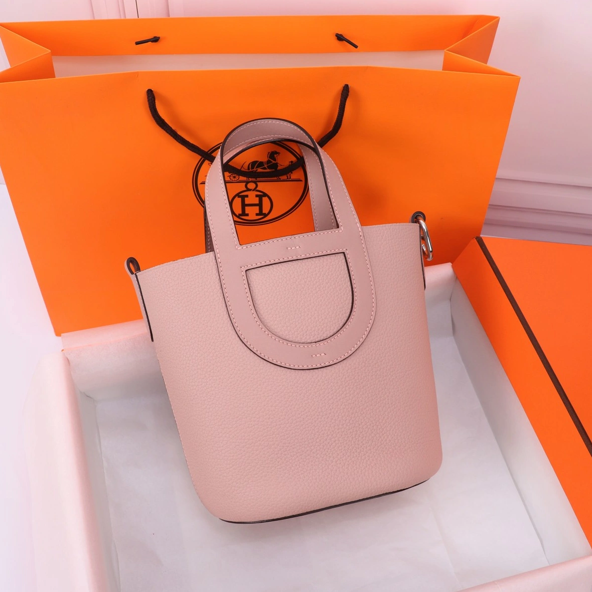 Durable 2775 Hermes AAA Quality Handbags In Silver For Women