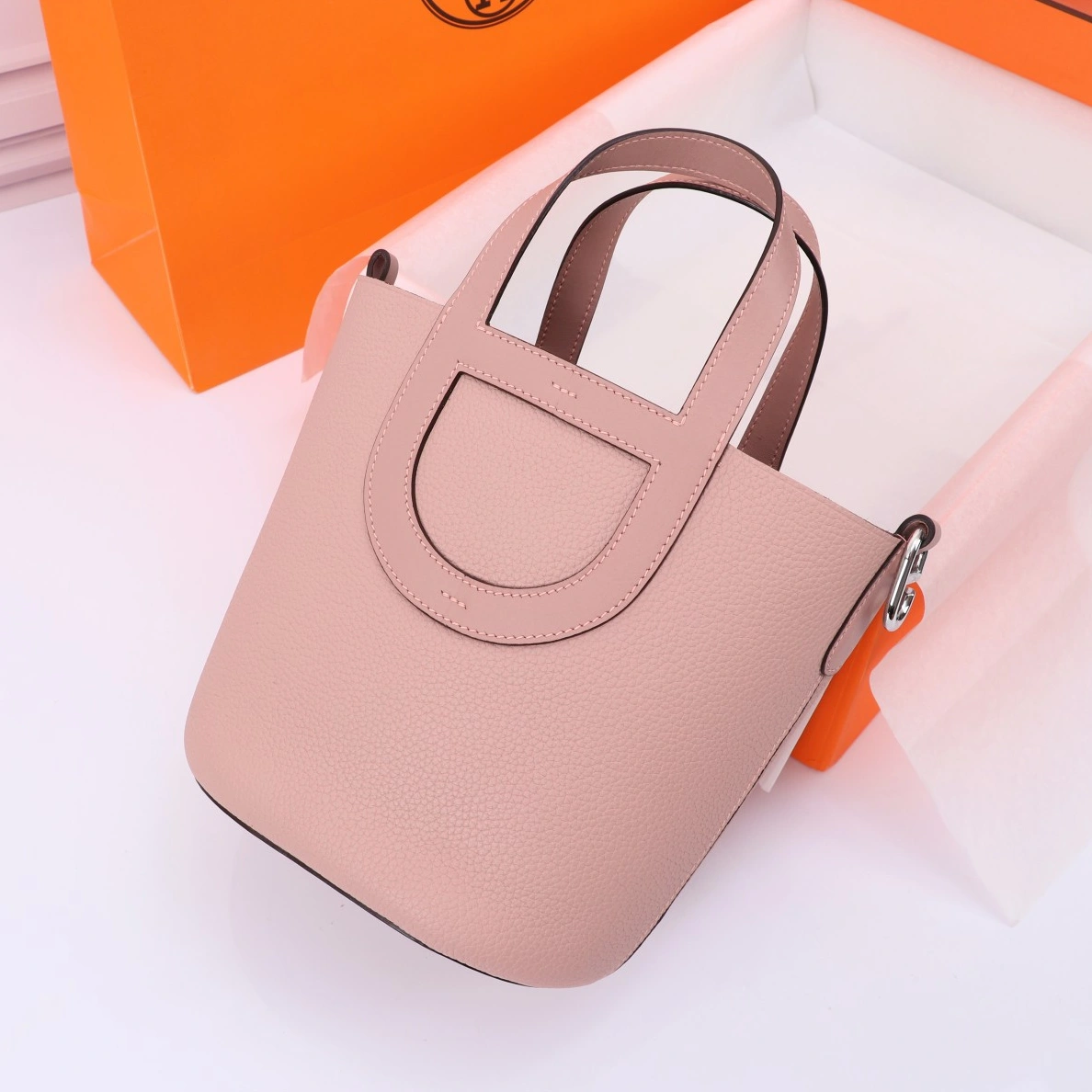 Durable 2775 Hermes AAA Quality Handbags In Silver For Women
