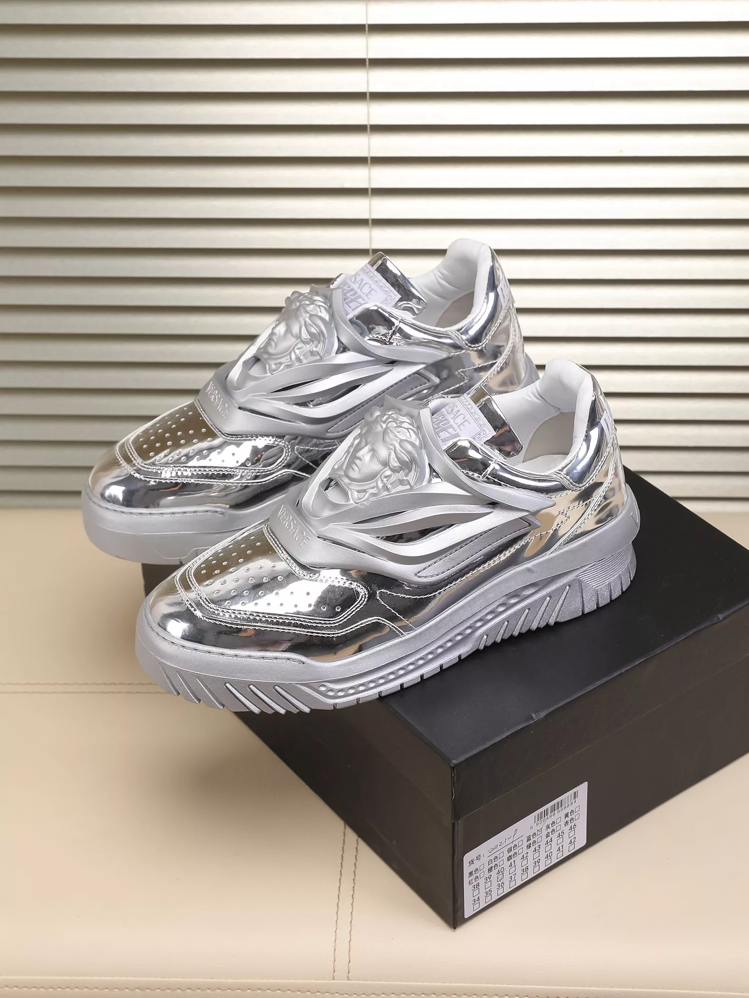 Durable 3221 Versace Casual Shoes For Men