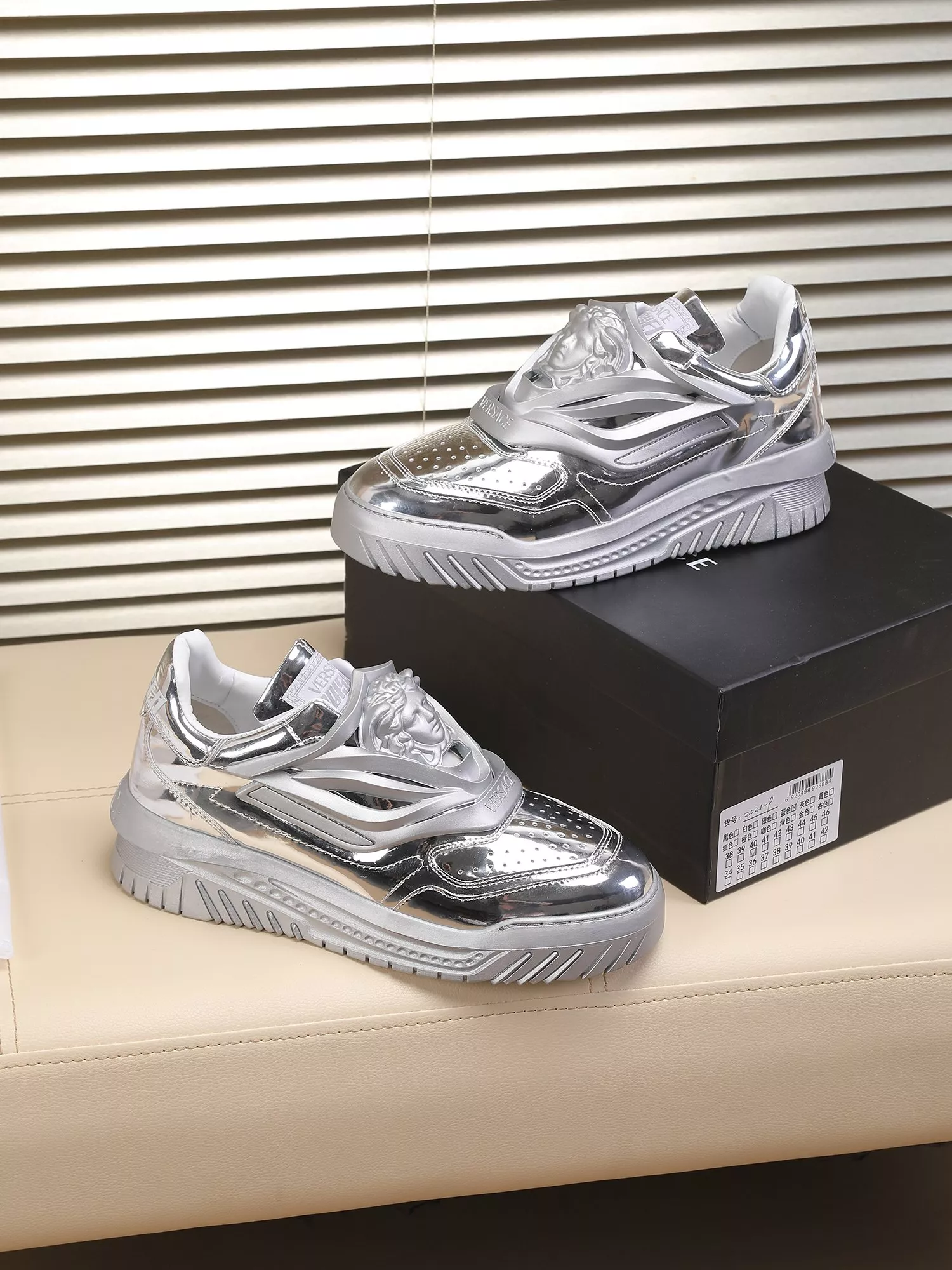 Durable 3221 Versace Casual Shoes For Men