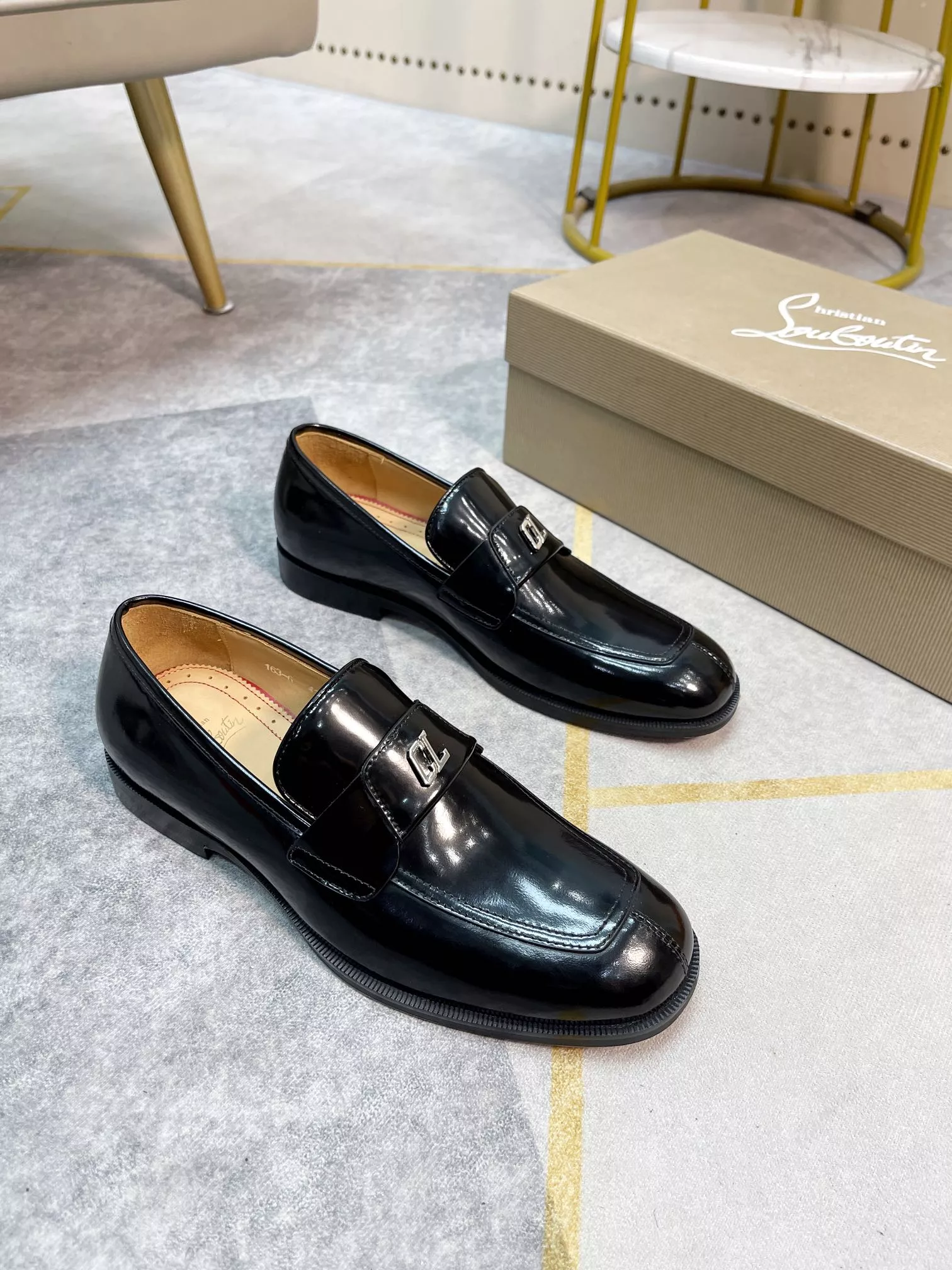 Durable 3234 Christian Louboutin Leather Shoes For Men