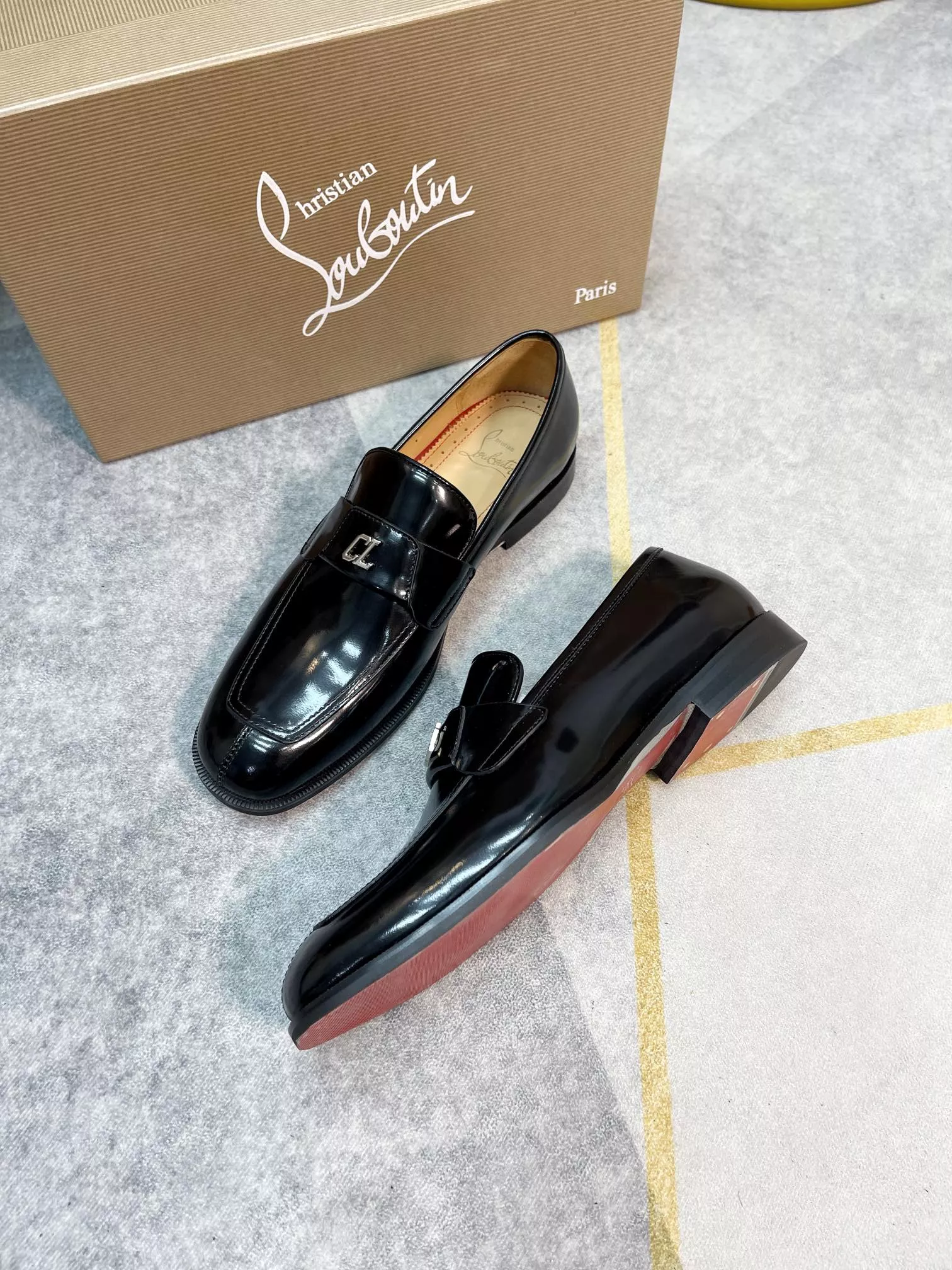 Durable 3234 Christian Louboutin Leather Shoes For Men