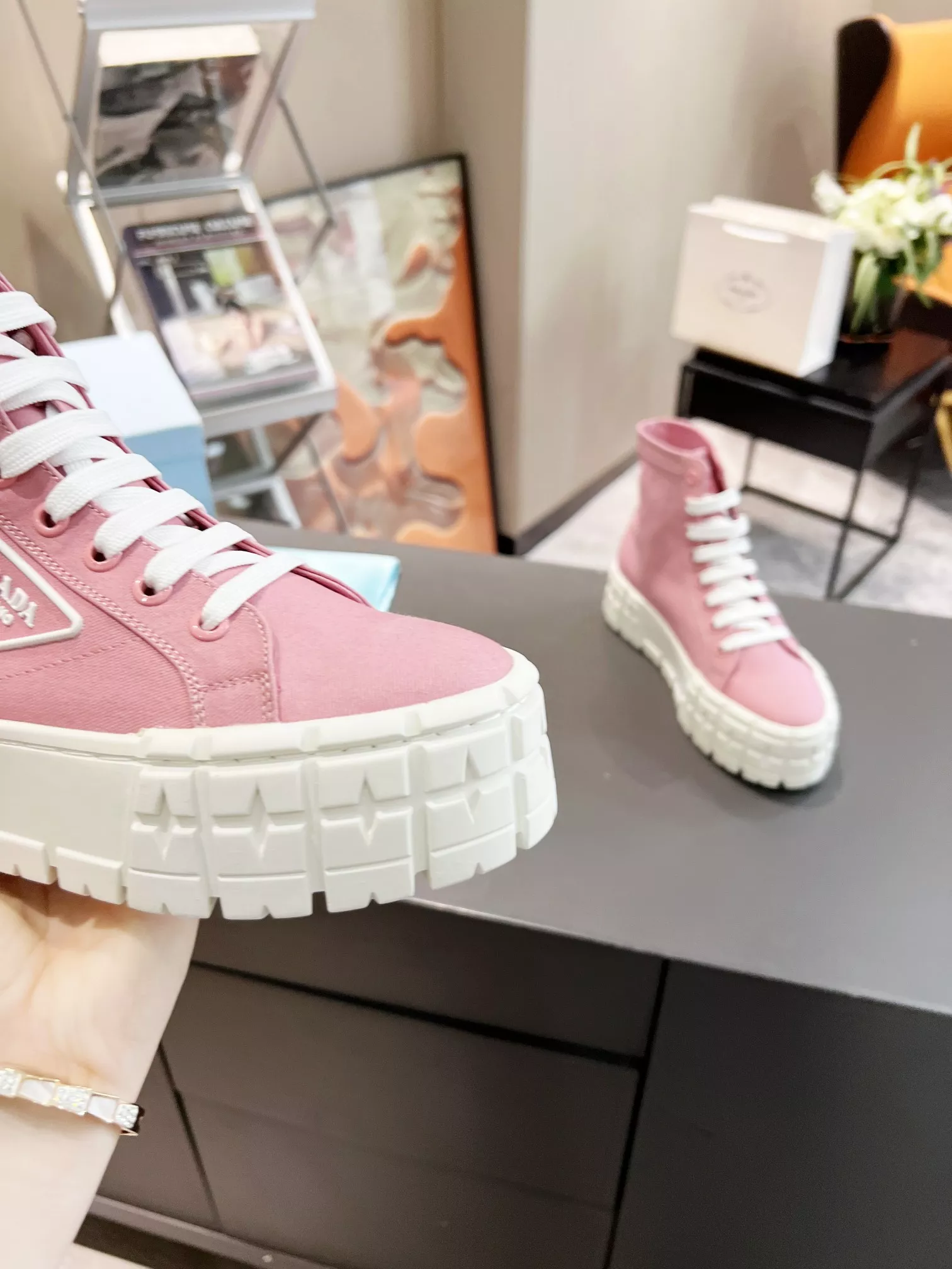 Durable 3975 Prada High Top Shoes For Women