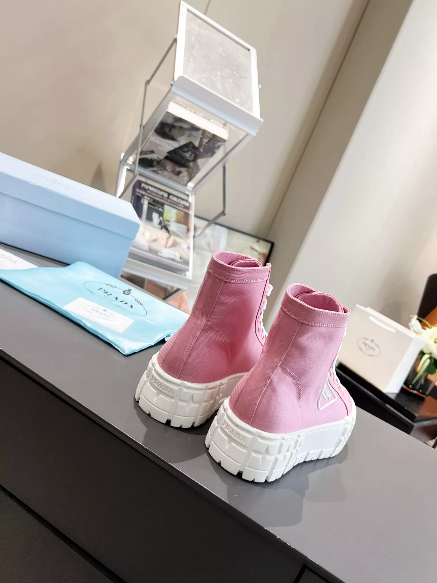 Durable 3975 Prada High Top Shoes For Women