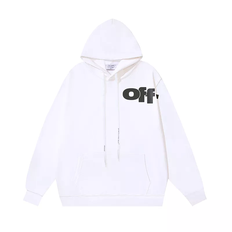 Durable 4198 Off-White Hoodies Long Sleeved For Unisex