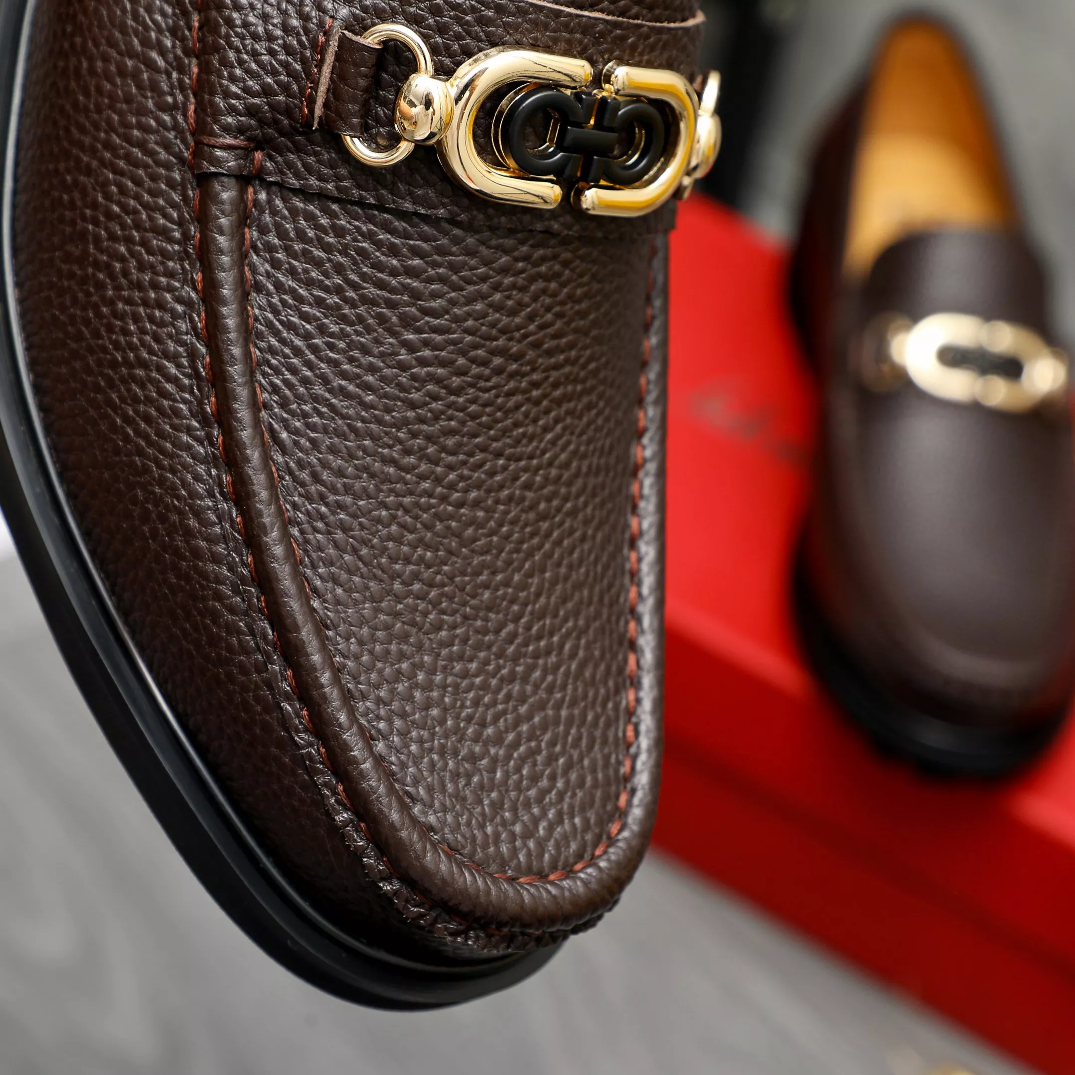 Durable 4277 Salvatore Ferragamo Leather Shoes For Men