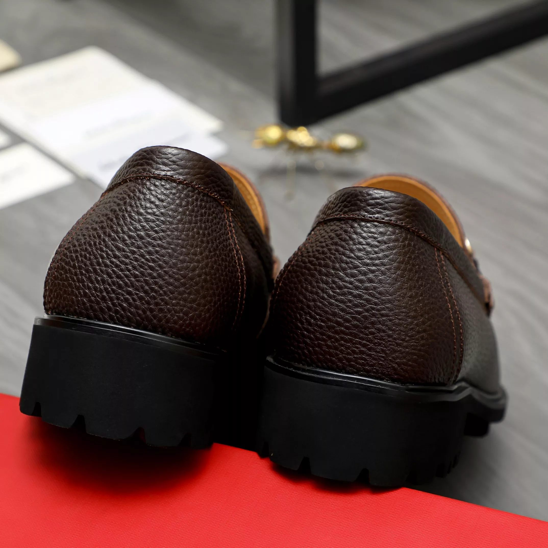 Durable 4277 Salvatore Ferragamo Leather Shoes For Men