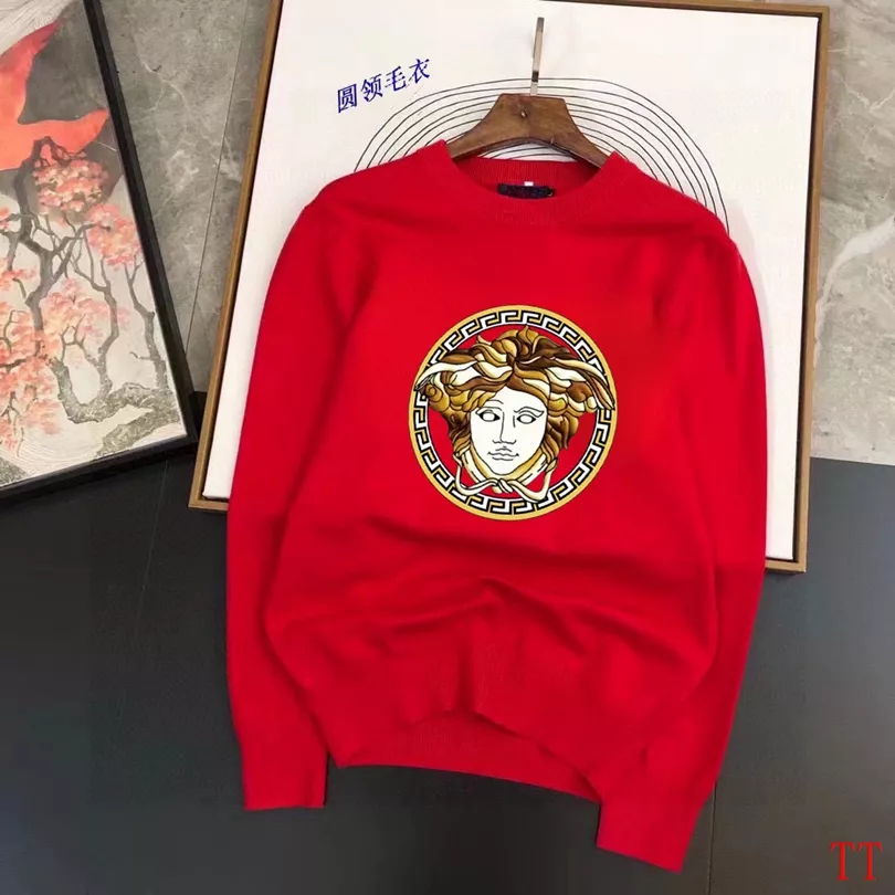 Durable 4456 Versace Sweaters Long Sleeved For Men