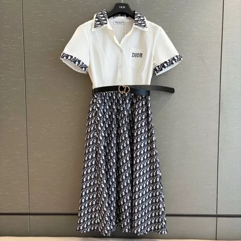 Durable 4532 Christian Dior Dresses Short Sleeved For Women