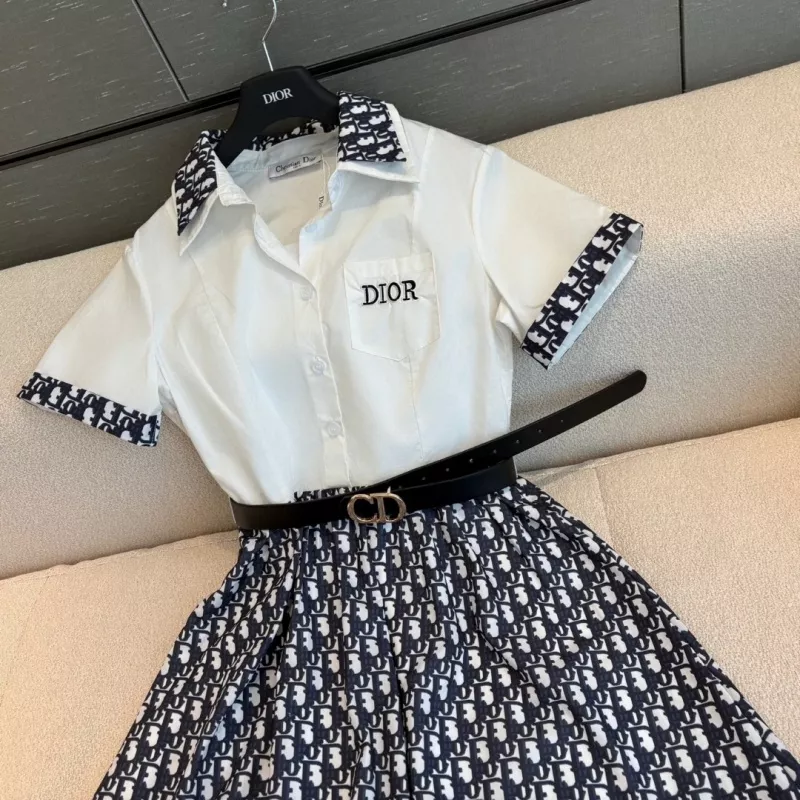 Durable 4532 Christian Dior Dresses Short Sleeved For Women