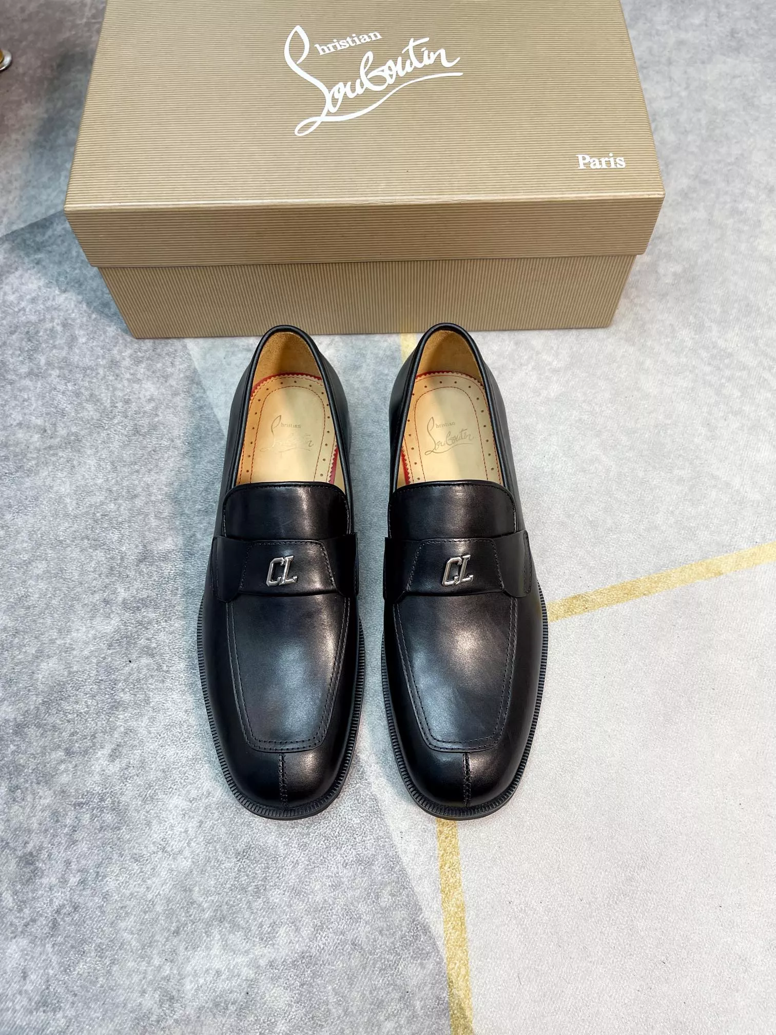 Durable 4686 Christian Louboutin Leather Shoes For Men