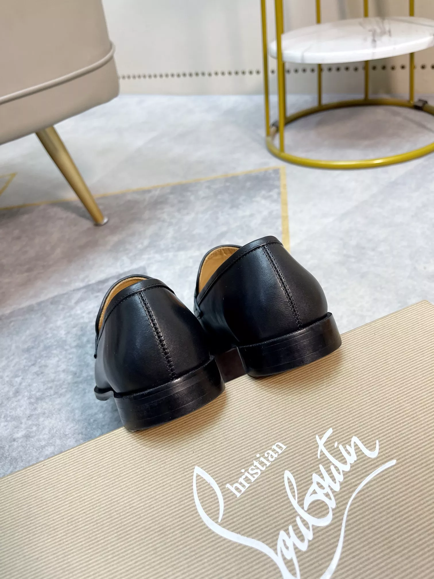 Durable 4686 Christian Louboutin Leather Shoes For Men